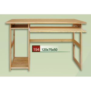 Dřevěný počítačový stůl CLASSIC 194 z masivu borovice