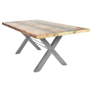 Jedálenský stôl TISE 180 cm - prírodná, strieborná