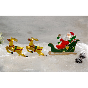 Magnet 3Pagen Solární dekorace Santa Claus na saních