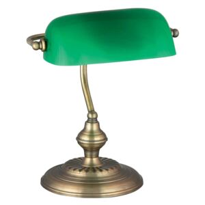Stolní lampa v bankovním stylu BANK, zelená Rabalux BANK 4038