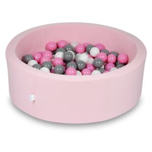 Baby Deco Suchý bazének + 200 ks kuliček kulatý, pudrová růžová Rozměr: 90x40 cm