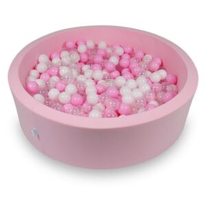 Baby Deco Suchý bazének + 400 ks kuliček kulatý, pudrová růžová Rozměr: 90x40 cm