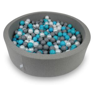 Baby Deco Suchý bazének + 400 ks kuliček kulatý, tmavě šedý Rozměr: 90x40 cm