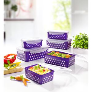 Magnet 3Pagen 12 potravinových boxů Puntíky fialová/bílá 12ks