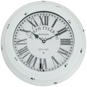 Nástěnné hodiny bílé římské číslice 43 cm