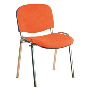 Konferenční židle ISO Velours Chrom, oranžová
