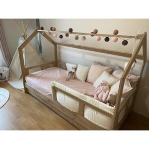 SKLADEM: Dětská postel z masivu se šuplíkem DOMEČEK BEDHOUSE 160x80 cm