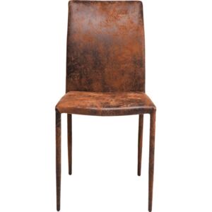 KARE DESIGN Hnědá čalouněná jídelní židle Milano Vintage