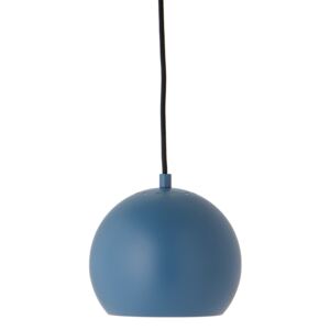 Petrolejově modré matné kovové závěsné světlo Frandsen Ball 18 cm