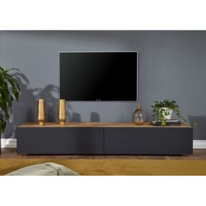 FRANKFURT TV stolík 195x52 cm, dub, sivá