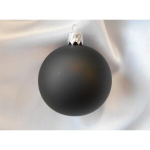 Velká vánoční koule 4 ks - černá matná