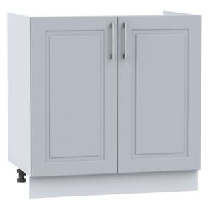 Expedo Kuchyňská skříňka dřezová OREIRO D80 ZL + kuchyňský dřez, 80x82x44,6, popel/světle šedá