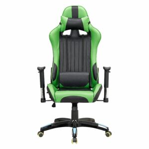 BEZDOTEKU Kancelářská židle WINNER černá se zelenými pruhy