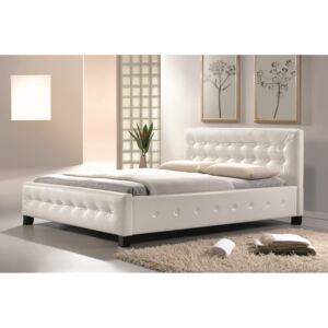 Manželská postel 160x200 cm v bílé barvě s roštem KN725