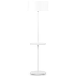 Podlahová lampa se stolkem bílá velikost: L, barva stínidla: dark grey (DG)