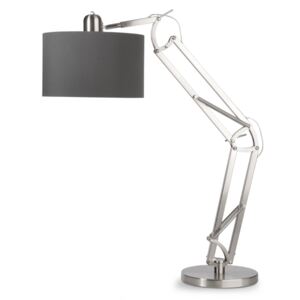 Stolní lampa Milano stříbrná barva velikost: M, barva stínidla: ivory (I)