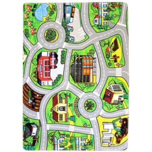 Dětský kusový koberec Silnice| zelený Typ: 110x160 cm