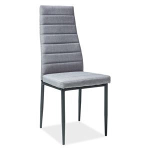 Jídelní čalouněná židle s protáhlým opěradlem v šedé barvě KN905