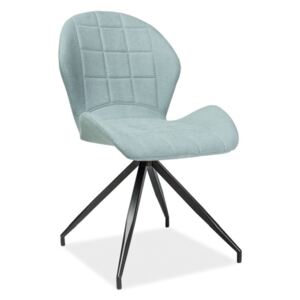 Čalouněná jídelní židle v mentolové barvě s elegantním prošíváním KN1027