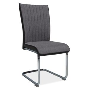 Jídelní židle s čalouněním v šedé látce s tmavě šedými boky KN669