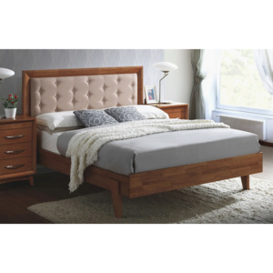 Manželská postel 180 cm z masivního dřeva s roštem KN447