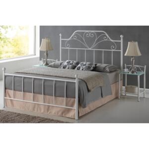 Manželská postel LIMA 160x200 cm bílá s roštem