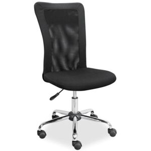 Kancelářská otáčecí židle z ekokůže v černé barvě typ Q 122 KN1019