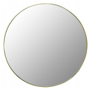 Kulaté zrcadlo LOFT 60 cm - s tenkým zlatým rámem