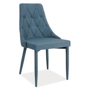 Jídelní židle s čalouněním v modré látce KN398