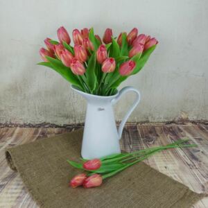 Umělé tulipány č. 25- žluto- červené (cena za 1 kus)