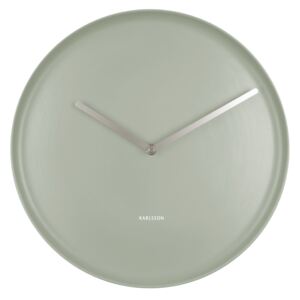 Nástěnné hodiny porcelánové Plate 35 cm šedozelené Karlsson (Barva- šedozelená, porcelán)