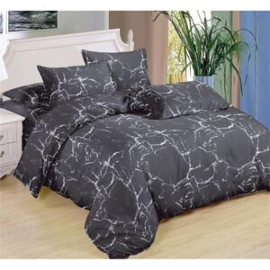 Bavlissimo Sedmidílné povlečení abstrakce bavlna/mikrovlákno šedá 140x200 na dvě postele