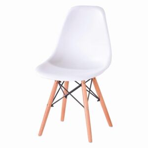 Jídelní židle s ergonomickým tvarem F501 bílá