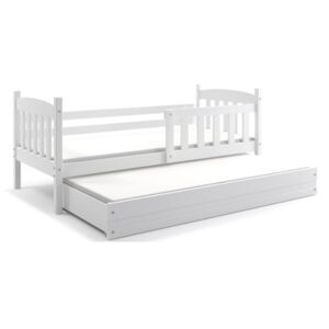 Dětská postel s výsuvnou postelí KUBUS 190x80 cm Bílá