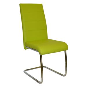 Jídelní židle v zelené ekokůži F1270