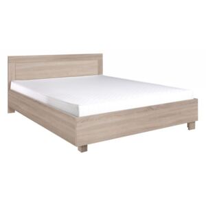 Manželská postel s matrací dub sonoma 160x200 F1048
