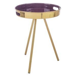 Zlatý kulatý konferenční stolek Bizzotto Inesh 42 cm