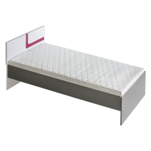 Dětská postel Petito PT12, Barva: antracit / bílá + růžová, Úložný prostor: ano