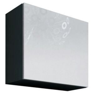 Čtvercová skříňka Zigo, Barva: šedá / bílá lesk