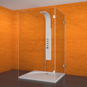 Dvoudílní sprchová stěna NSSR2 R S-WO 100 (100x100x200 cm / výplň Transparent - Water Off) | Teiko Teiko NSSR 100 cm