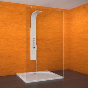Jednodílná sprchová stěna NSSP1 SKLO (120x100x200 cm / výplň Transparent - Water Off) | Teiko Teiko NSSP 120 cm
