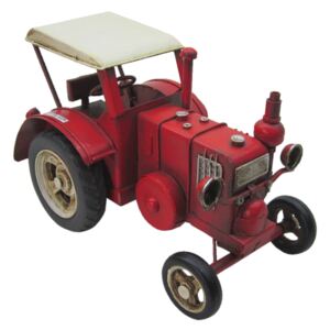 Kovový model retro traktoru - 17*9*10 cm