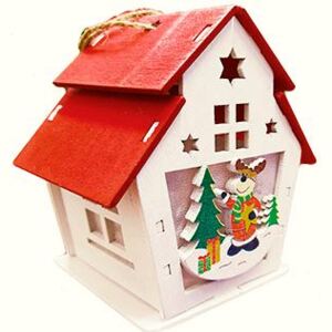 Vánoční dekorace - svítící domeček/sobík