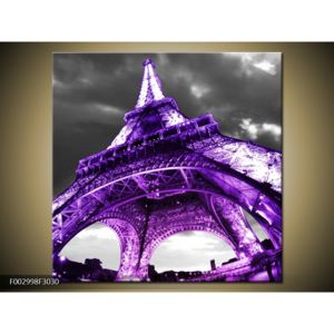 Obraz fialové Eiffelovy věže (F002998F3030)