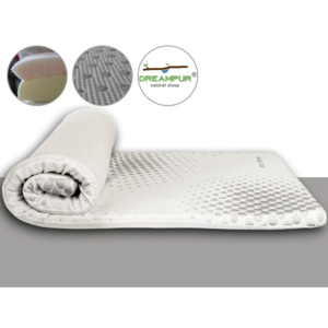 DREAMPUR Vrchní matrace (přistýlky) z latexové pěny DREAMPUR® grey dots 5 cm - 120x200 cm | 1ks (sleva 50%)
