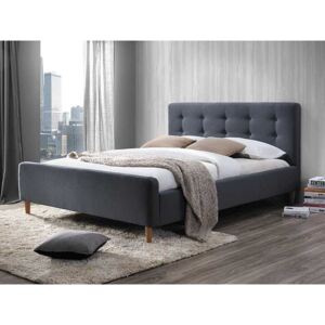 Čalouněná postel PINKO 160x200 cm šedá Matrace: bez matrace