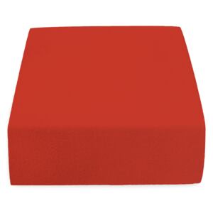 Froté prostěradlo červené 90x200 cm Gramáž (hustota vlákna): Lux (190 g/m2)
