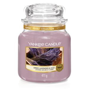 Vonná svíčka Yankee Candle Dried Lavender & Oak classic střední 411g/90hod