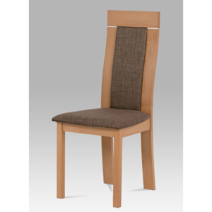 Autronic Jídelní židle BC-3921 barva buk, potah hnědý BC-3921 BUK3