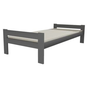 Dřevěná postel VMK 6C 80x200 borovice masiv - šedá